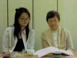 L姉妹(左)と、志木教会・壮年の会で