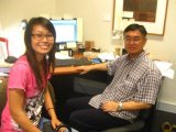 研究室でタイの言語政策とミェン語の将来について共に語る